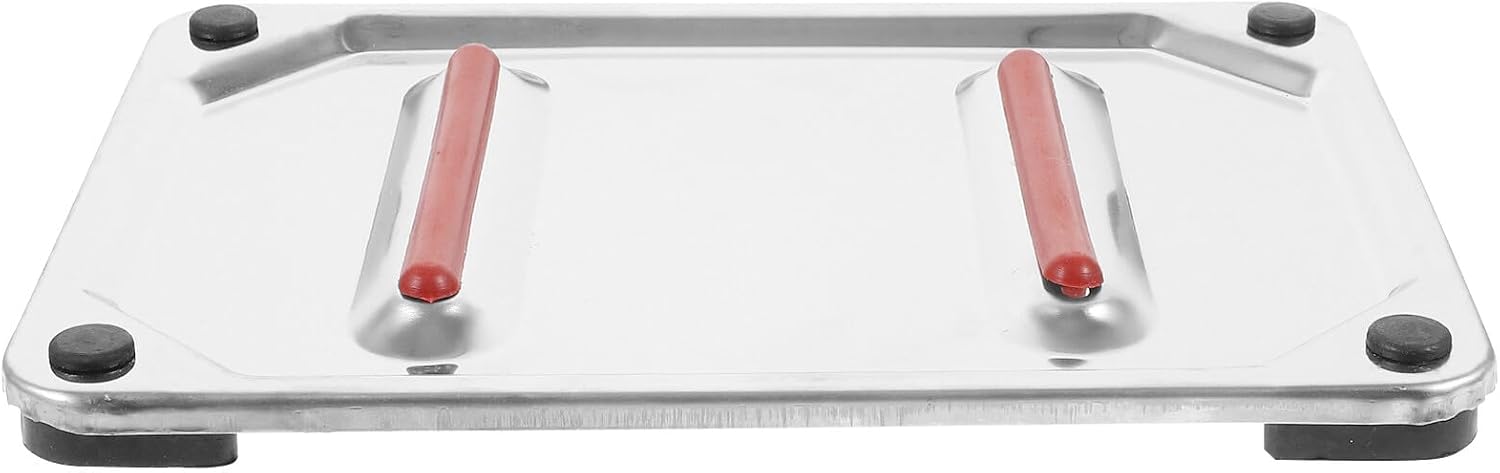Ipetboom Anti-Scald Stainless Steel Iron Placement Mat with Non-Slip Cushion Heat Resistant Protective Rest for Steam Irons Stable Household Ironing Accessory Compatible with Multiple
