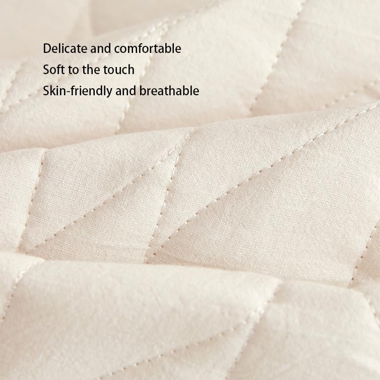 FCLDESHOP Plusieurs Tailles et Couleurs Disponibles,Draps-Housses épais matelassés en Pur Coton de Couleur Unie, adaptés aux Matelas de 12"/30 cm de Profondeur, Rose, 120 x 200 cm + 30 cm