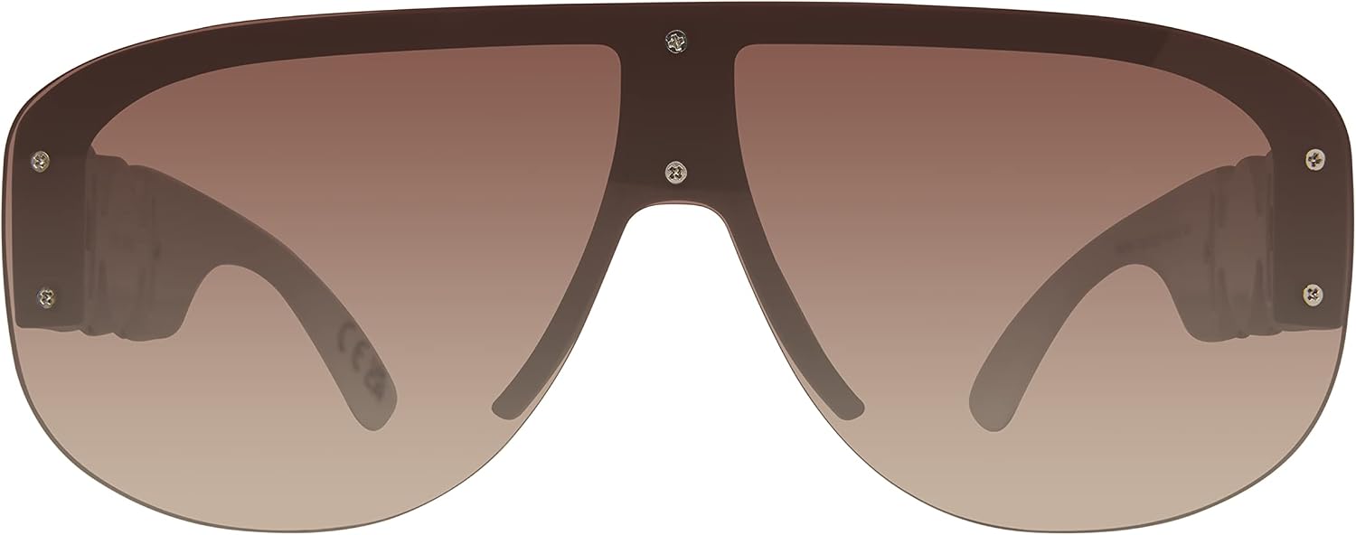 Steve Madden Women's Female Sunglasses Style Patrix Wrap, White/Brown Gradient, 149mm, 18mm