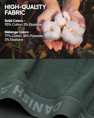 DANISH ENDURANCE Men's Cotton Trunks (6-Pack) – Soft, Stretchy, Breathable4