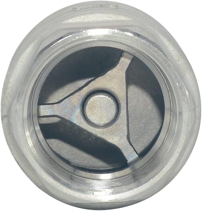 Vertical Check Valve 316 Stainless Steel 1-1/2" Spring Loaded in-line Low Cracking Pressure WOG 1000 CF8M