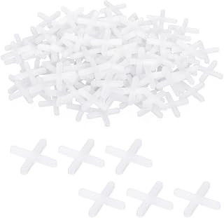 Cosmos 600 Pcs 1/8’’ 3mm Tile Spacers for Spacing Ceramic Wall Floor Tile Spacers Wall Plastic Spacers Tiling Tools for Ceramic Tile Installation (Cross Shape)