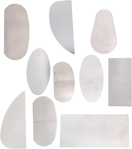 COMIART - Escultura de arcilla para cerámica, cerámica, cortador de acero afilado, herramientas raspadoras y manualidades (paquete de 10)