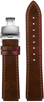 Retro Genuine Leather Watchband For Casio A158W A168 / F91w / AE-1200WHD/A158/A159/A169/AE1200 Vintage Watch Bracelet StrapBrown Silver
