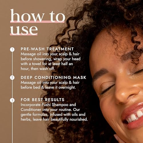 Fushi Really Good Hair Oil 100 ml | Rich in Antioxidants | Best for Dry & Damage Hair, Thinning Hair, Frizzy Hair | Ethical & Vegan Society Approved | Manufactured in the UK - Image 7