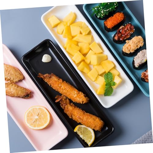 Plato largo de cerámica para sushi y aperitivos miniatura 6