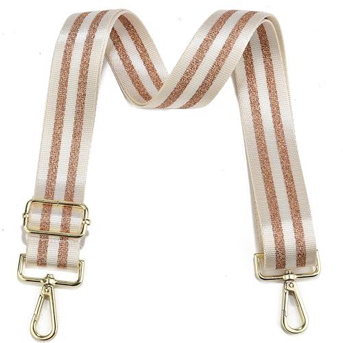 Image of LVYOUME Purse Strap Silver Hardware Wide Bag Straps Replacement Crossbody Adjustable Shoulder Strap for Purses