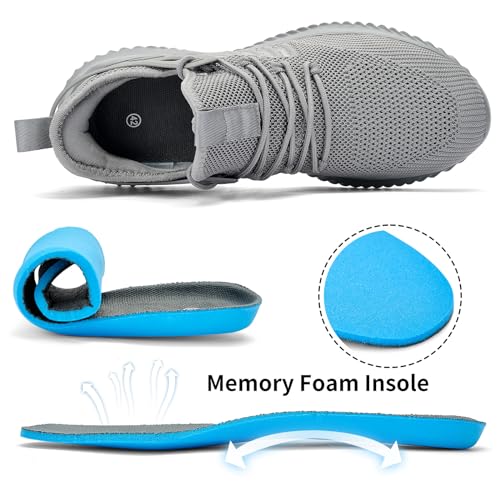Image of Akk Mens Sneakers Tennis Shoes - Slip on Memory Foam Walking Shoes for Athletic Running Workout Gym Jogging Indoor Outdoor Lightweight Breathable Casual Sneakers