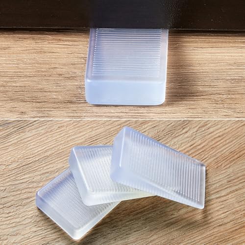 Image of 6-Pack Clear Shims for Leveling Furniture & Toilet - Trimmable Hard Plastic Wedges with Non-Slip Texture, Table Stabilizers & Wobble Wedges Rubber Type Levelers for Door, Table