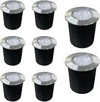 Kit 9x Balizador Blindado Piso LED 3W IP67 Bivolt - Branco Quente