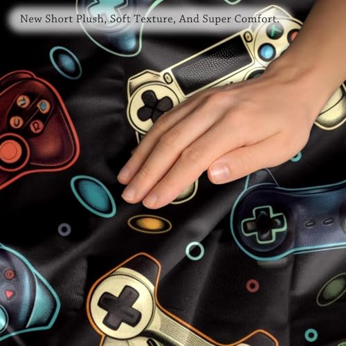 Housse de coussin 50x50 velours doux décorative Colorful Joysticks