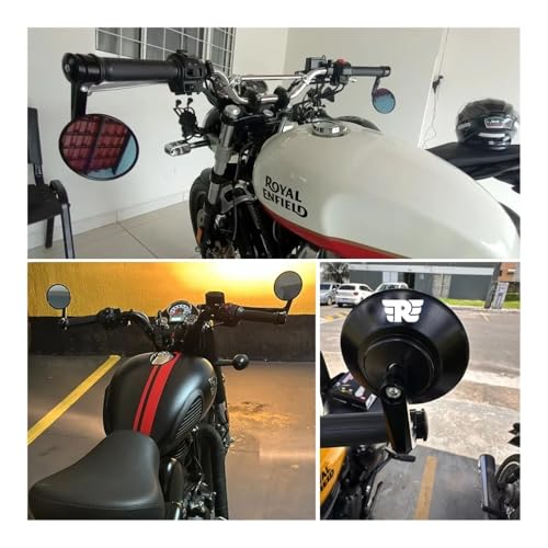 Espejos Retrovisores Ajustables Moto CNC para Classic 350 Interceptor 650 3