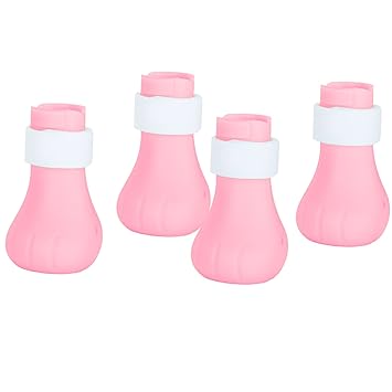 Cat Foot Covers, Cat Boot Claw Anti?Off for Pet Shops for Family Bathrooms for Cat Houses for Pet Hospitals(Fairy Powder 4 Packs)