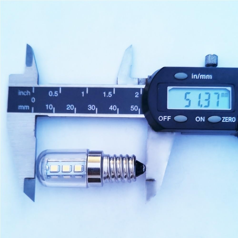 HHF Illuminazione domestica, Confezione da 50, LED luce frigorifero AC220V T18S E12/E14/E17 2W mini luce illuminazione domestica(2700K warm white,E17 220V)
