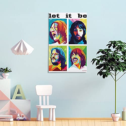 QWDAS Poster mural sur toile The Beatles Rock Band – 30 x 45 cm - Les Beatles, Paul McCartney, John Lennon, RIngo Starr, George Harrison QWDAS Poster mural sur toile The Beatles Rock Band - 30 x 45 cm – Image 5