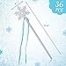 Gejoy Winter Snowflake Wand Silver Snowflake Magic Wand Winter Flake Theme Winter Wand Princess(12 Pcs)