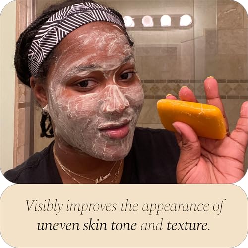 Image of Glo Melanin Turmeric Brightening Soap with Vitamin C, Alpha Arbutin & Oats