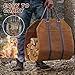 INNO STAGE Canvas Log Carrier Bag,Durable Wood Tote,Fireplace Stove Accessories,Extra Large Firewood Holder with Handles for Camping (Rust)