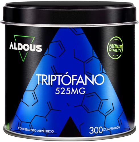 Triptofano Puro 525mg - 300 Compresse per 10 Mesi - Integratore Sonno e Buon Umore - Serotonina - Triptofano Integratore Forte - Riduzione Stress e Ansia - Alta Potenza - Senza Additivi