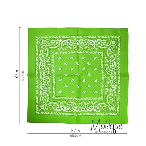 Image of Motique Accessories Extra Large Paisley Bandana 27x27 Inch