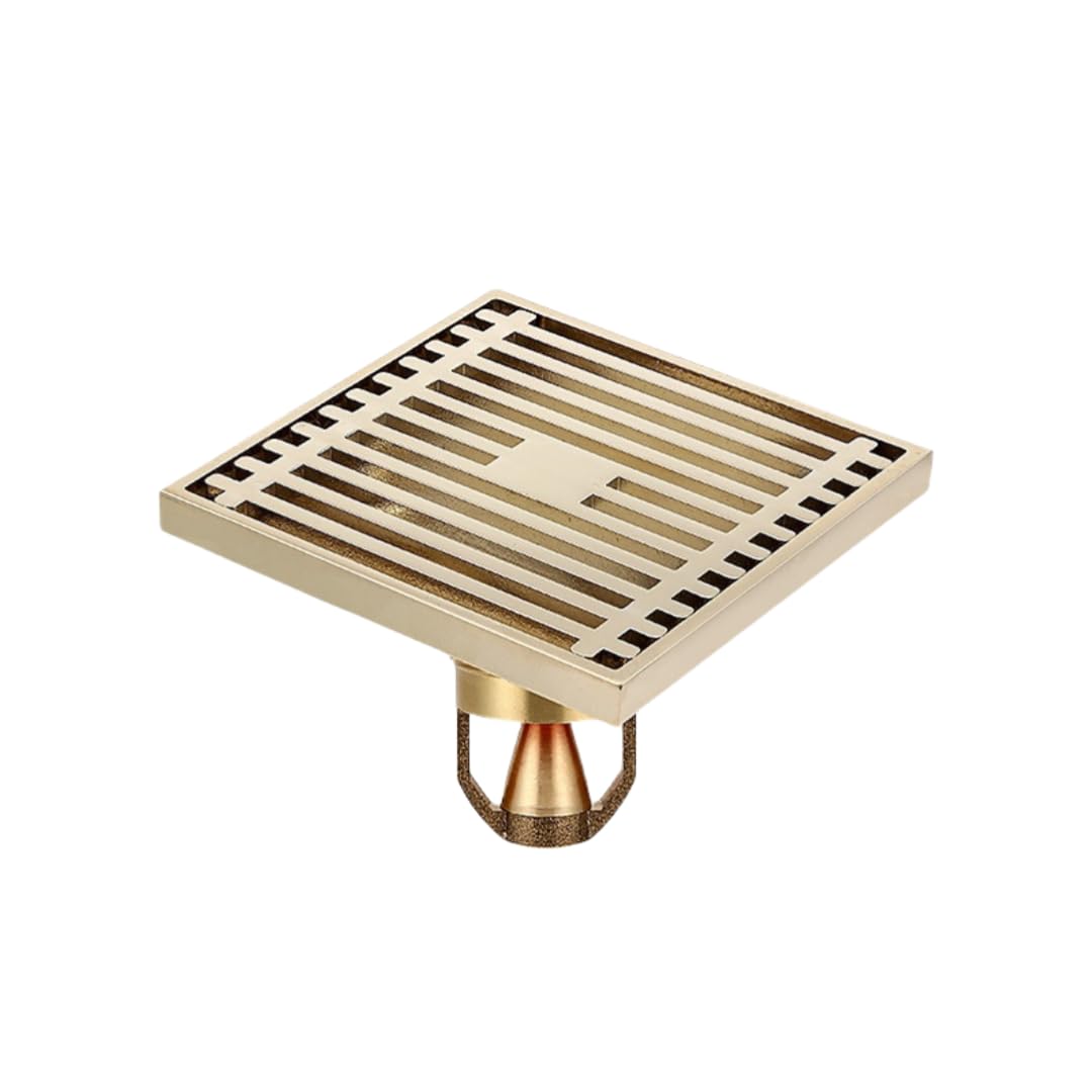 KJdxfhFH Bathroom floor drains, Invisible Floor Drain Pure Copper Washing Machine Deodorizing(Gold Single Use,Magnetic levitation)