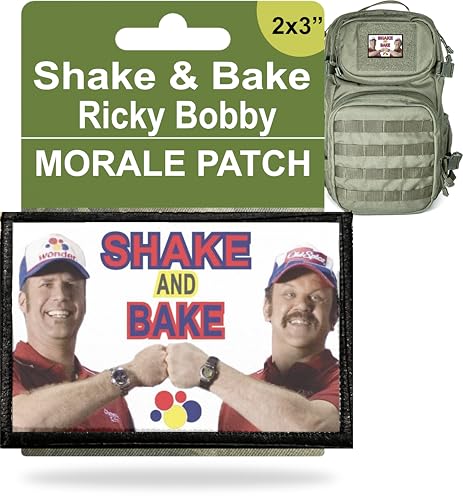 Shake and Bake Ricky Bobby Talladega Nights Morale Patch | Military Patches by RedheadedTshirts | Funny Patches for Your Plate Carrier, Backpack, hat, Tactical Gear | All Morale Patches Made in USA
