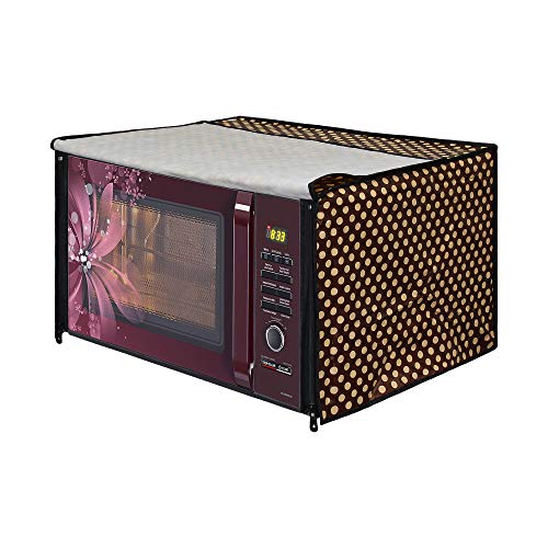 Image of DREAM KING Stylish Design & Printed Microwave Oven Cover Full Closure |waterproof & Dustproof Oven Cover Suitable for All Models - Multicolour SA51