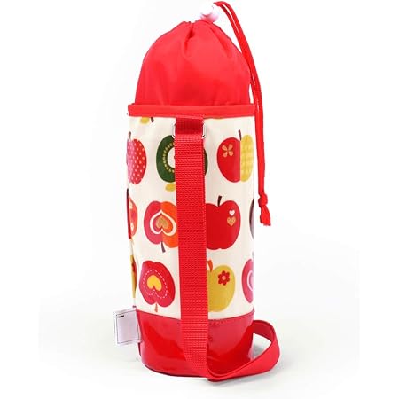 Amazon Co Jp 水筒カバー 大 ショルダー おしゃれリンゴのひみつ アイボリー N ホーム キッチン