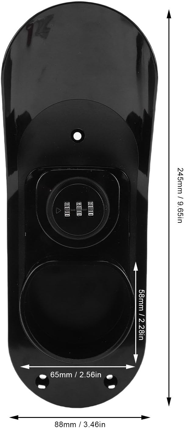 EV Charger Holder Wall Mount with Combination Lock, Nozzle Holster Dock Car Charging Cable Holder, Electric Vehicle Charger Organizer for Type 2 Connector