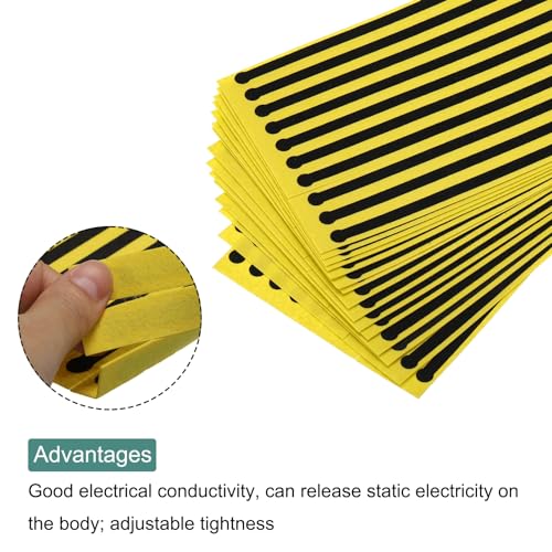Image of MECCANIXITY 150pcs ESD Anti Static Foot Heel Ground Straps 11.8 x 0.6 Inch Disposable Adjustable for Grounding Removing Static