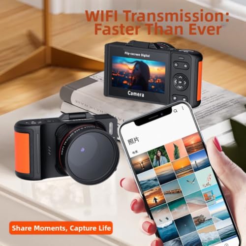 Cámara digital de 64MP con pantalla abatible de 180° para encuadres perfectos 4