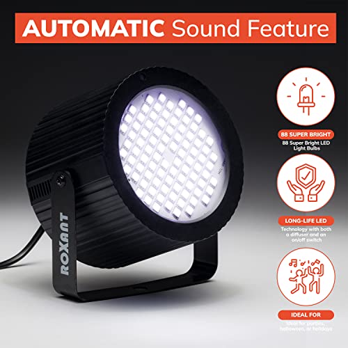 Roxant Strobe Light - 88 Super Bright Led Light Bulbs - Speed & Sound Modes | Party Decorations | Strobe Light For Parties | Party Lights #TOP4