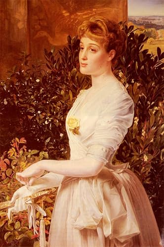 Affiche impression d'art portrait de Julia Smith Caldwell tableau toile 60x90cm