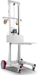 VEVOR Manual Pallet Stacker, 400 lb Capacity Hand Winch Lift Truck, 6-Wheel System, Adjustable Fork Plate, 51.1" Lift Height, Hydraulic Pallet Jack for Warehouse & Industrial Use