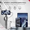 Ralcam Two-Way Articulating Borescope for iPhone&Android, Endoscope Camera with Light, HD Inspection Camera with Battery for Automotive, Engine, Pipe 0.33in Lens-3.3FT Flexible Cable