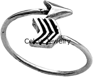 Solid 925 Sterling Silver Thin Wraparound Arrow Toe Ring, Delicate Ring, Adjustable Ring, Bow And Arrow Ring, Boho Ring, Minimalist Ring, Mothers Day Gifts