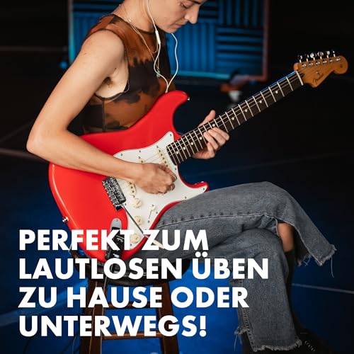 Fender Mustang Micro Plus Gitarrenverstärker, Ultimativer Persönlicher Kopfhörerverstärker mit 25 Verstärkermodellen, 25 Effekten, Bluetooth und 100 Presets, USB Wiederaufladbar