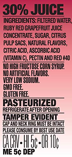 Langer's Ruby Red Grapefruit Juice Cocktail, 10 Oz (Pack Of 12)