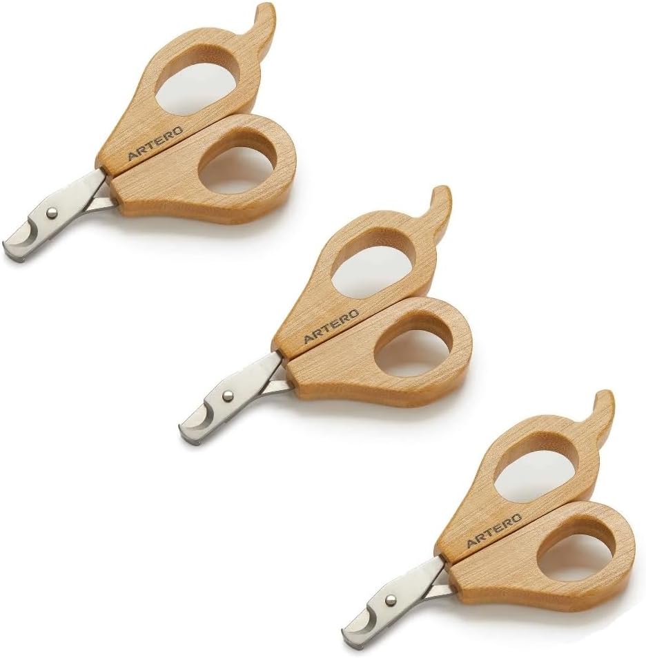 Dog Grooming Mini Nail Clippers Durable Wood Stainless Steel for Small Breed Animals (5 Clippers)