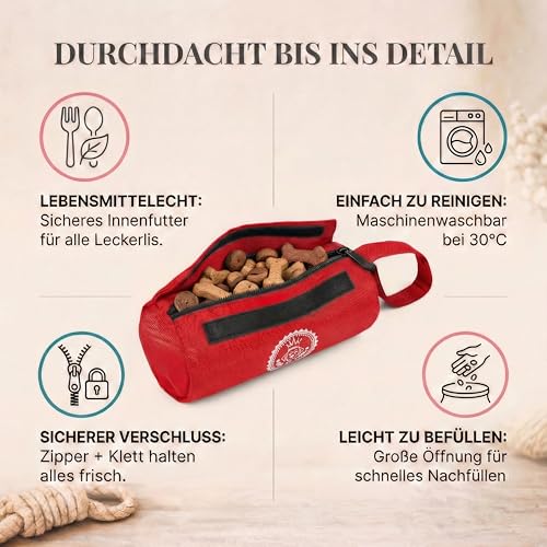 HUND IST KÖNIG Futterdummy Hunde - Futterbeutel Hundetraining