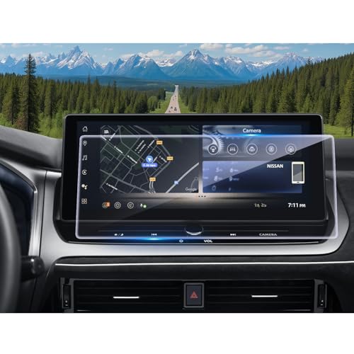 CDEFG Compatible with Nissan Qashqai j12 /X-Trail T33 e-POWER 2022-2024/Juke 2024 2025 Facelift Navigation Protective Film Tempered Glass 9H 12.3 Inch GPS Screen Protector Car Film Accessories (Sat