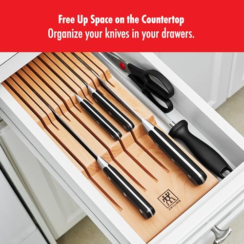 Image of Zwilling 12-Slot In Drawer Knife Block, Beechwood