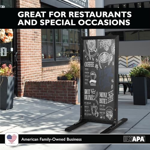 image for Ilyapa Large Chalk Board Sign - Free Standing Easel Chalkboard Signs -