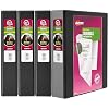 Avery Durable View 3 Ring Binder, 1-1/2 Inch Slant Rings, 4 Black Binders (05738)