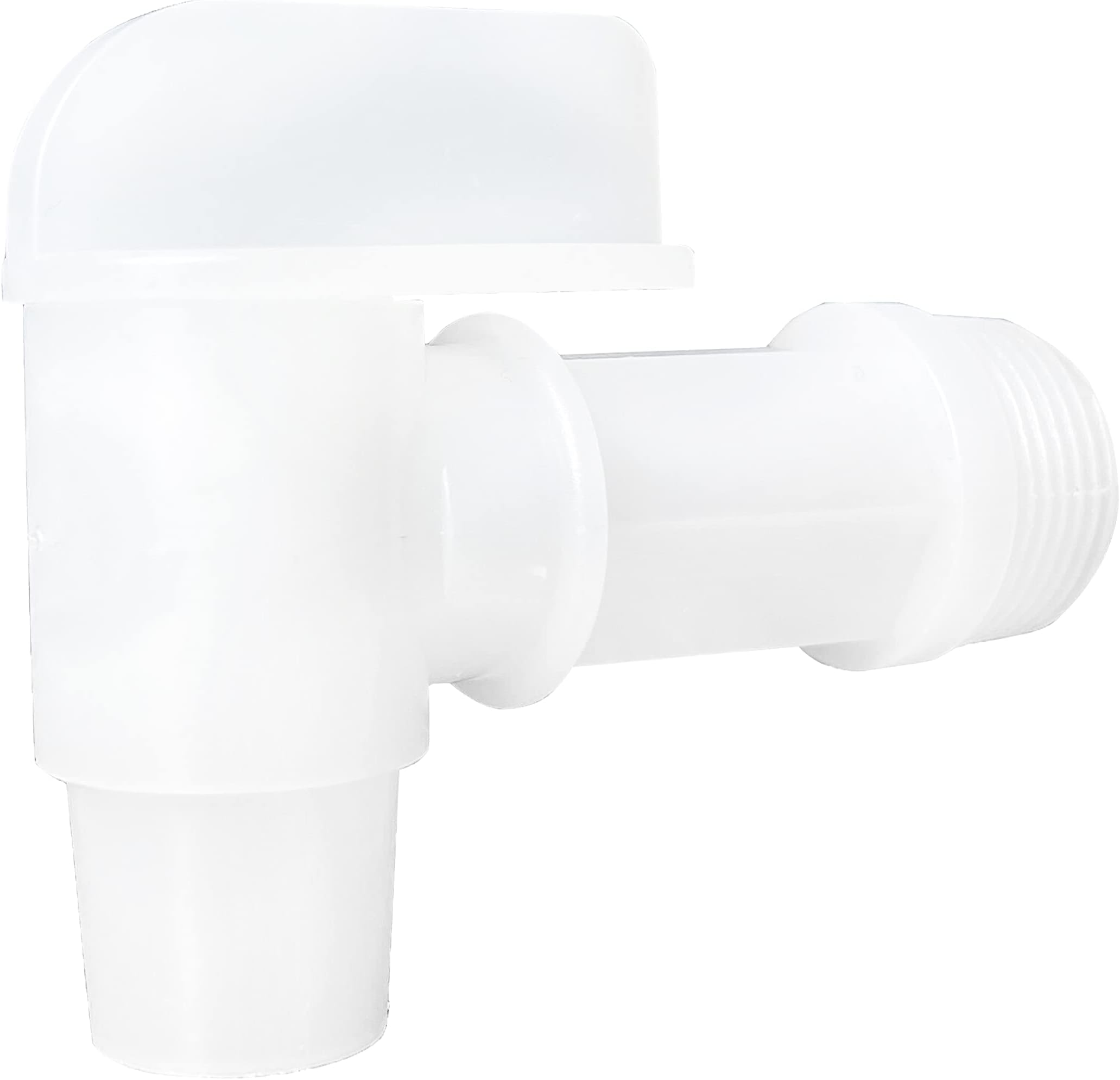 Spigot for 6 Gallon Container, 2 Pack 3/4" NPT Plastic Faucet for 5 6 Gallon Water Jug and Drum - Durable Polyethylene Water Dispenser Spigot Replacement, White