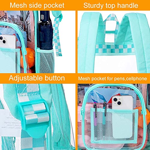 Ufndc Clear Backpack Heavy Duty, See Through Backpacks,Pvc Transparent Bookbag For Women And Men - Green #TOP5