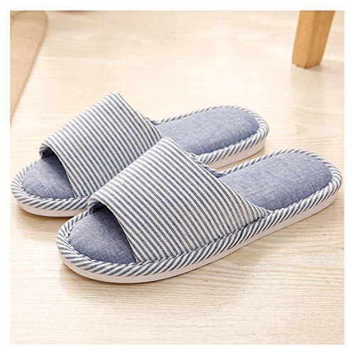 Non-slip House slippers Home Household Simple Japanese Couple Cotton Slippers Indoor Floor Slippers Female Summer Open Slippers Male Washable Cotton Slippers
