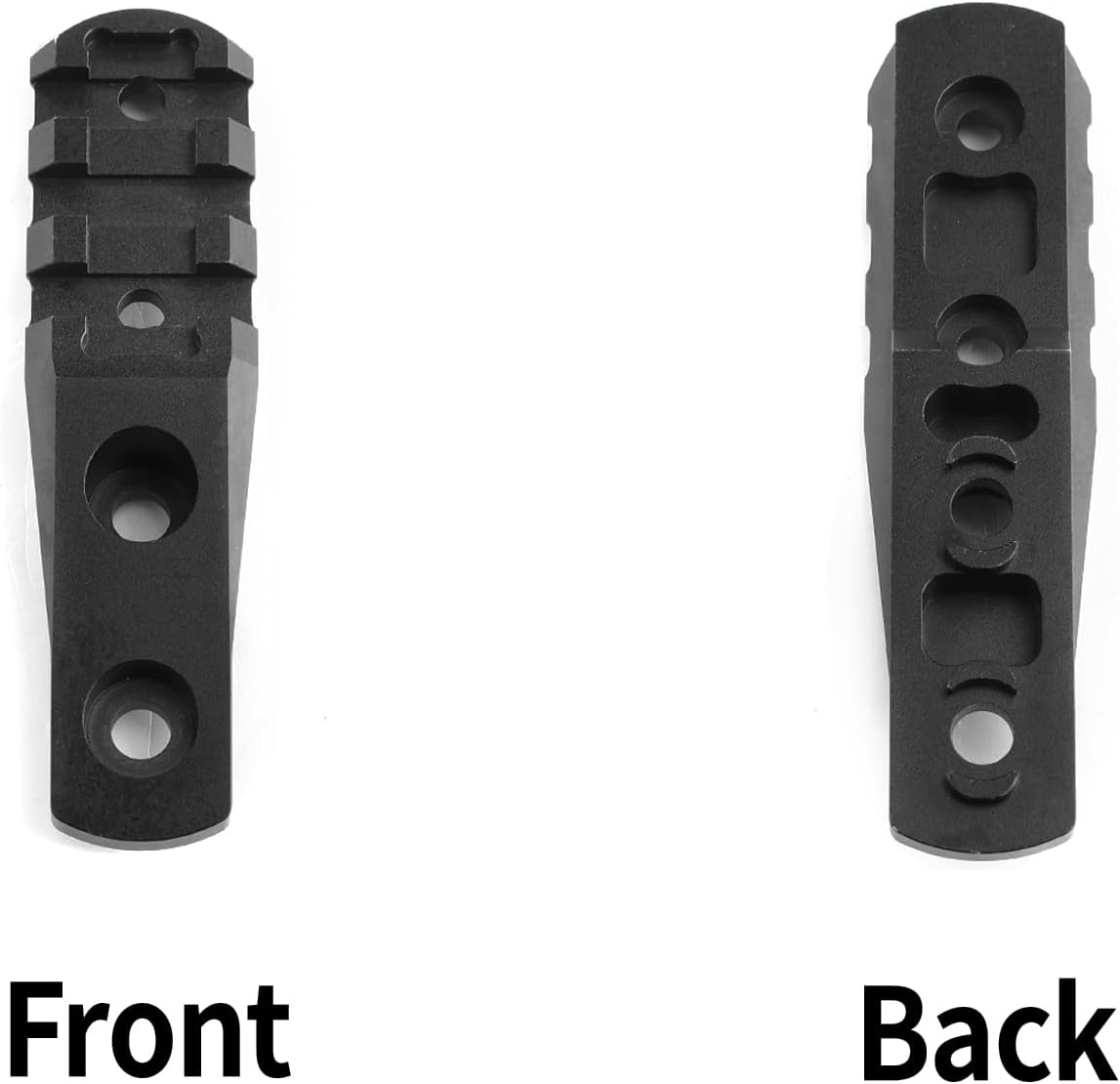 Tactical Light Mount, Metal 3 Slots Riser Mount for M300 M600 Flashlight Pistol Lights, Long Strip Bracket for Mlok/Keymod Rail