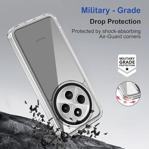 Image of Zapcase Back Case Cover for Mi Redmi 14C 5G | Compatible for Mi Redmi 14C 5G Back Cover | Case Cover with Camera Protection | (TPU + PC | Transparent)