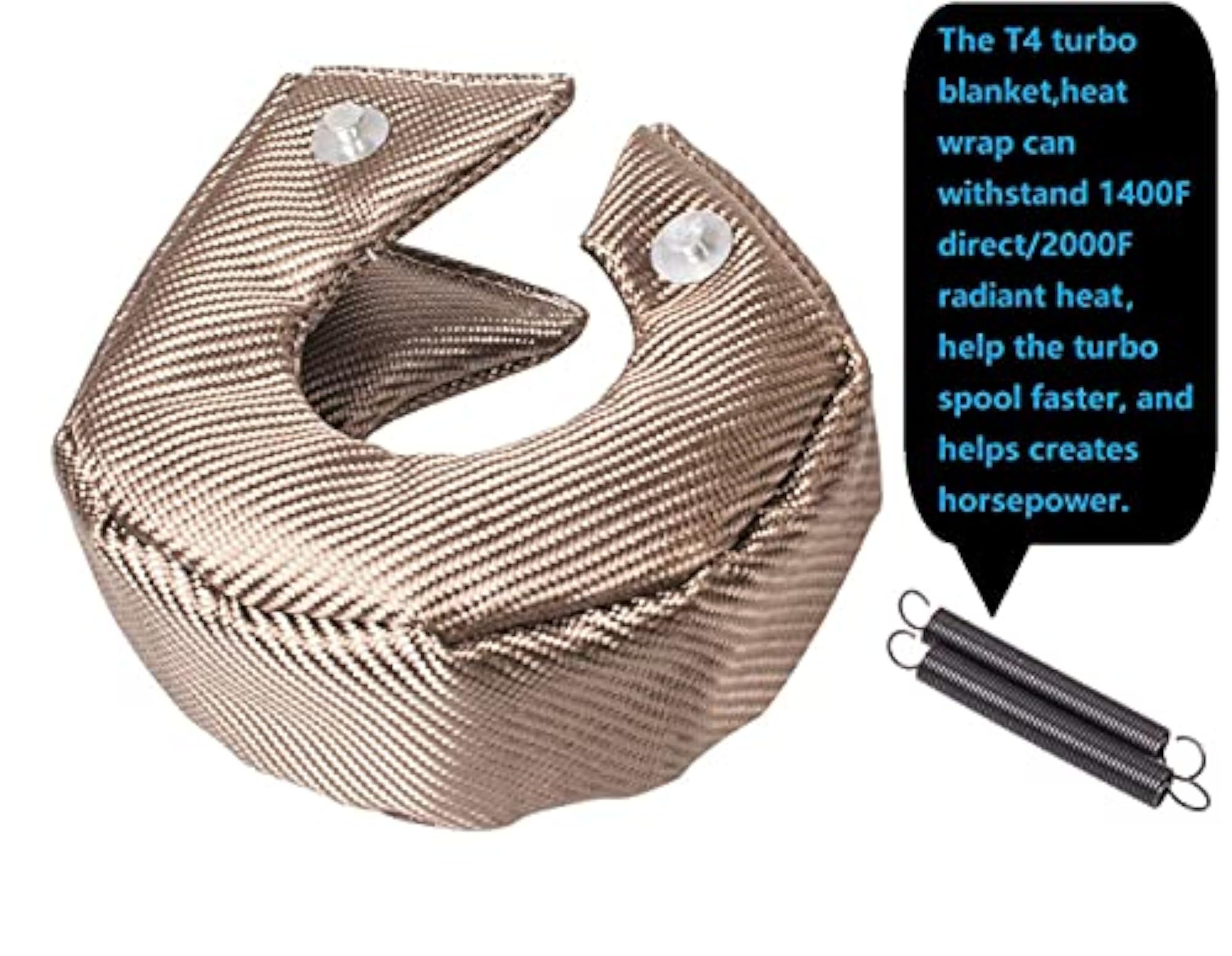 T4 Titanium Turbo Blanket Heat Shield Cover Wrap